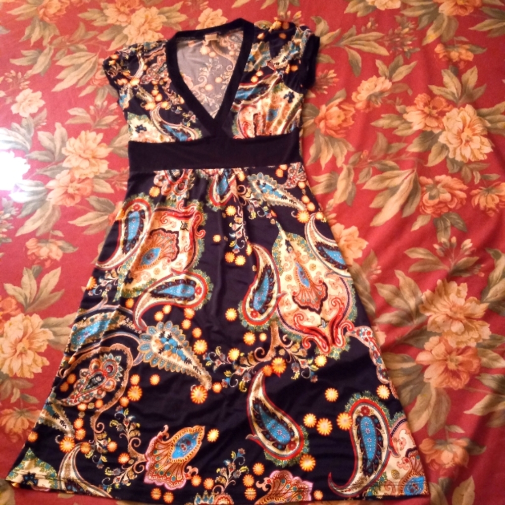 Ladies Tropical dress breathable light exotic sz large